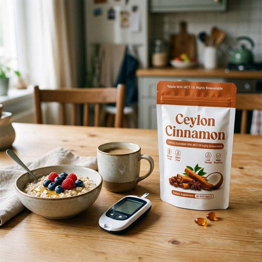 Ceylon Cinnamon pouch on the breakfast table