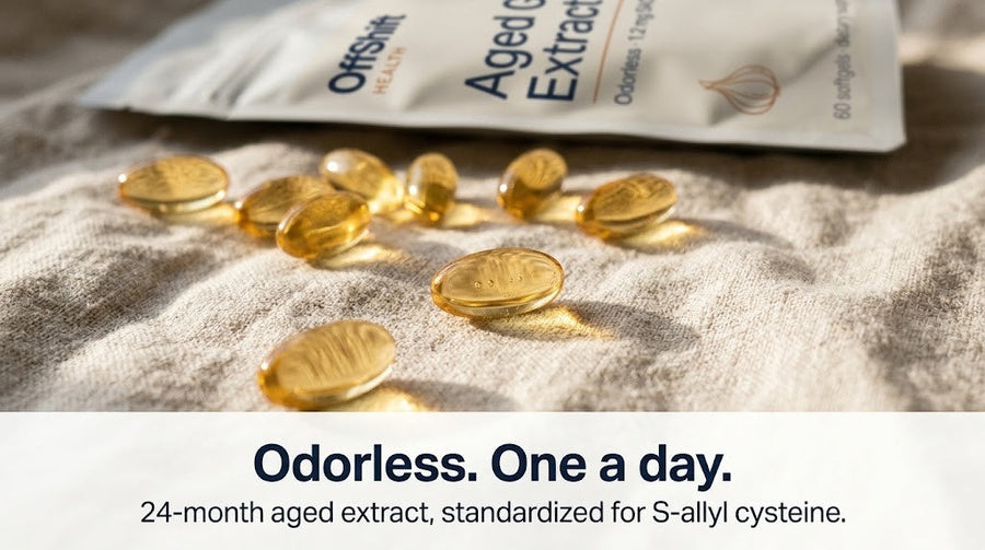 Odorless softgels, one a day